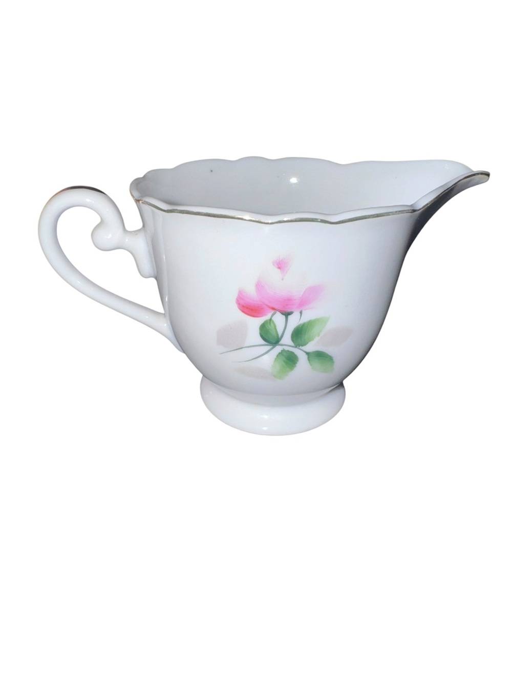 Vintage Harmony China Occupied Japan Hand Painted Rose Creamer